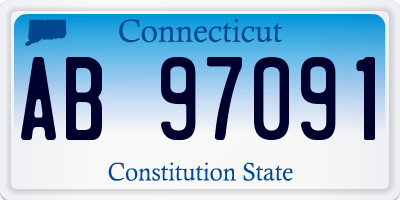 CT license plate AB97091