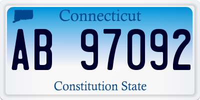 CT license plate AB97092