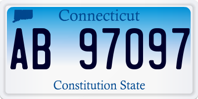 CT license plate AB97097