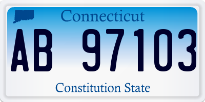 CT license plate AB97103