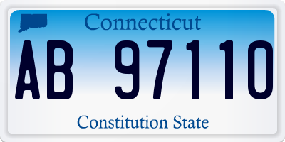 CT license plate AB97110