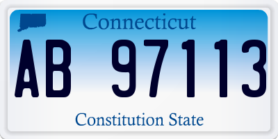 CT license plate AB97113