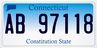 CT license plate AB97118