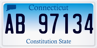 CT license plate AB97134