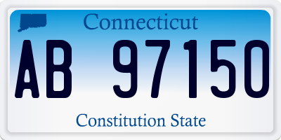CT license plate AB97150
