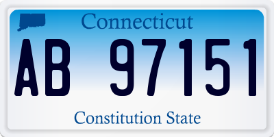 CT license plate AB97151