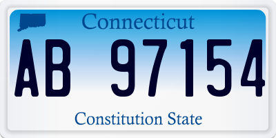 CT license plate AB97154