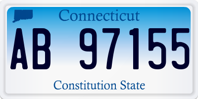 CT license plate AB97155