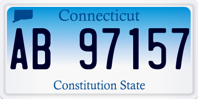 CT license plate AB97157