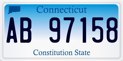 CT license plate AB97158