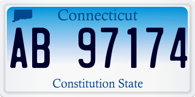 CT license plate AB97174