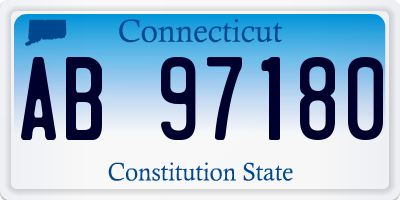 CT license plate AB97180