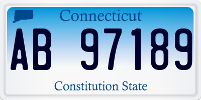 CT license plate AB97189