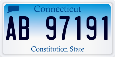 CT license plate AB97191