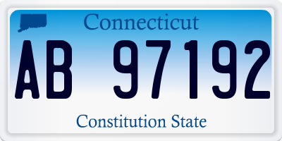 CT license plate AB97192
