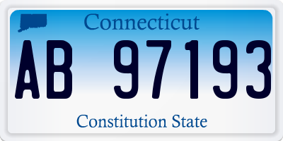 CT license plate AB97193