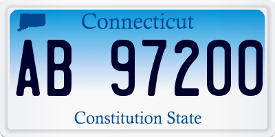 CT license plate AB97200