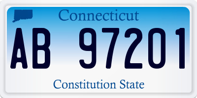 CT license plate AB97201