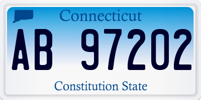 CT license plate AB97202