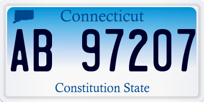 CT license plate AB97207