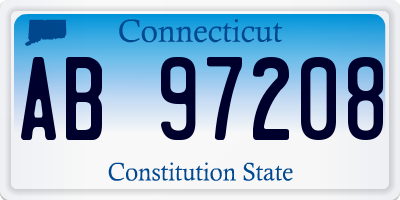 CT license plate AB97208