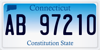 CT license plate AB97210