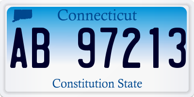 CT license plate AB97213