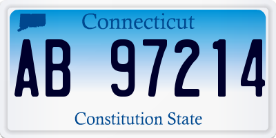 CT license plate AB97214