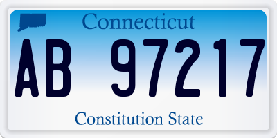 CT license plate AB97217