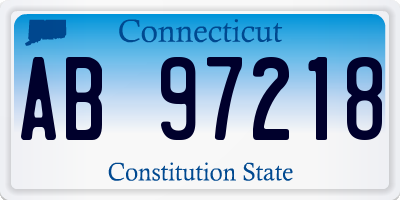 CT license plate AB97218