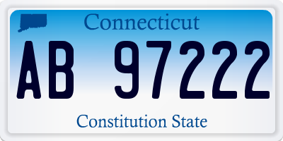 CT license plate AB97222