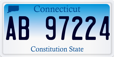 CT license plate AB97224