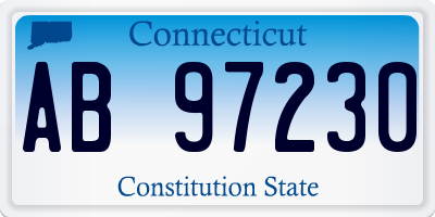 CT license plate AB97230