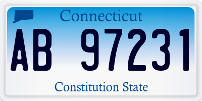 CT license plate AB97231