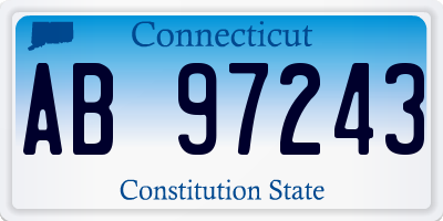 CT license plate AB97243