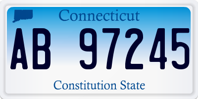 CT license plate AB97245