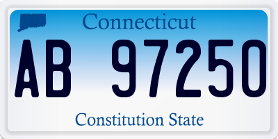 CT license plate AB97250