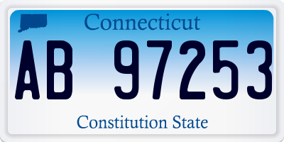 CT license plate AB97253