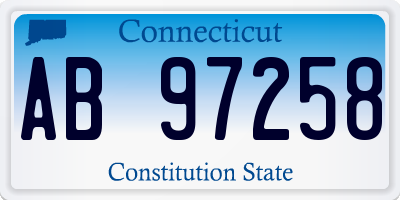 CT license plate AB97258