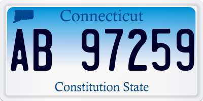 CT license plate AB97259