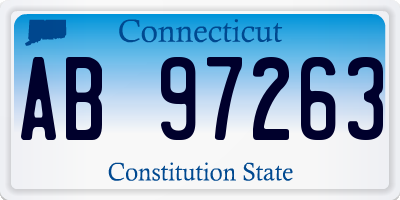 CT license plate AB97263