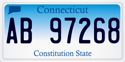 CT license plate AB97268