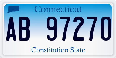 CT license plate AB97270