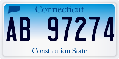 CT license plate AB97274
