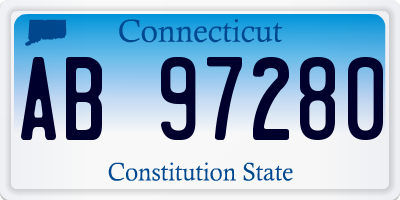 CT license plate AB97280