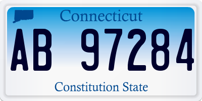 CT license plate AB97284