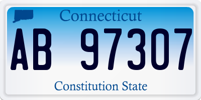 CT license plate AB97307