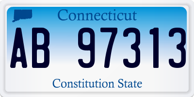 CT license plate AB97313