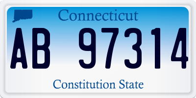 CT license plate AB97314