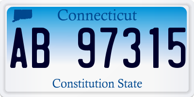 CT license plate AB97315